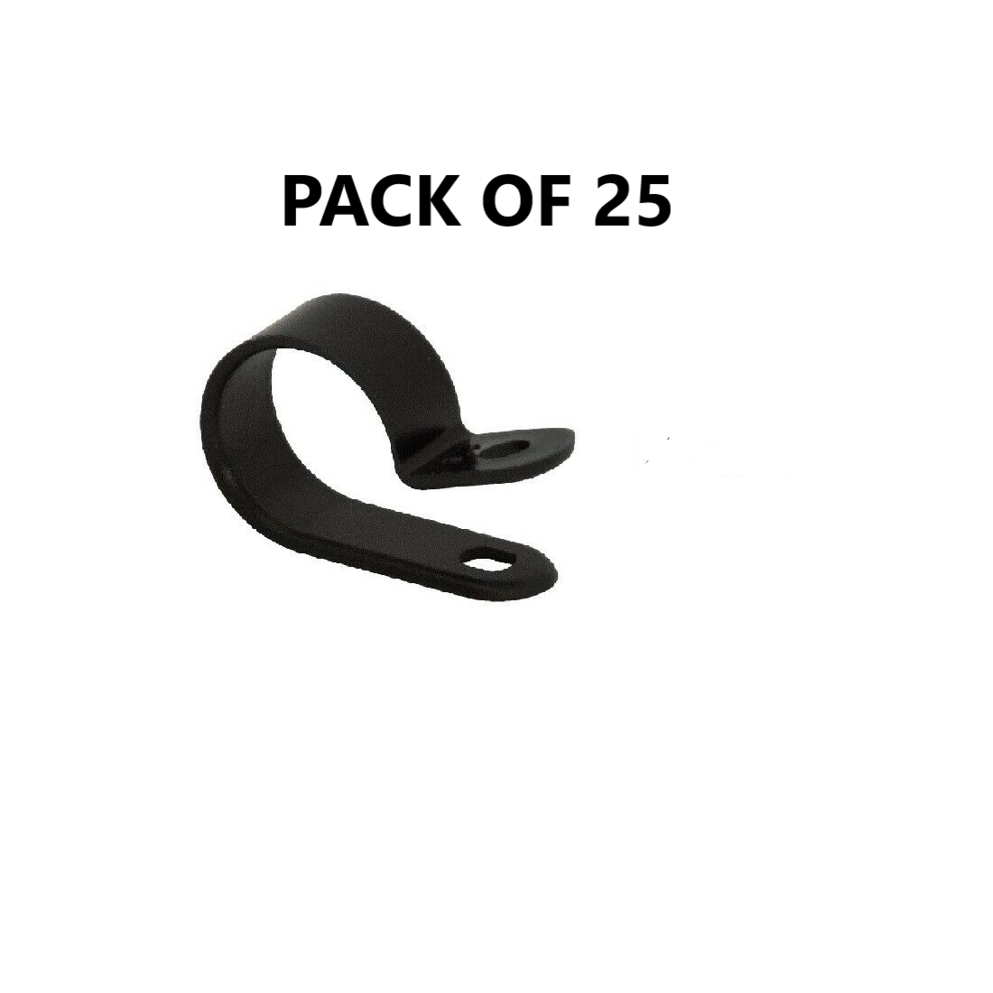 Plastic 12mm P Clip. Pack of 25
