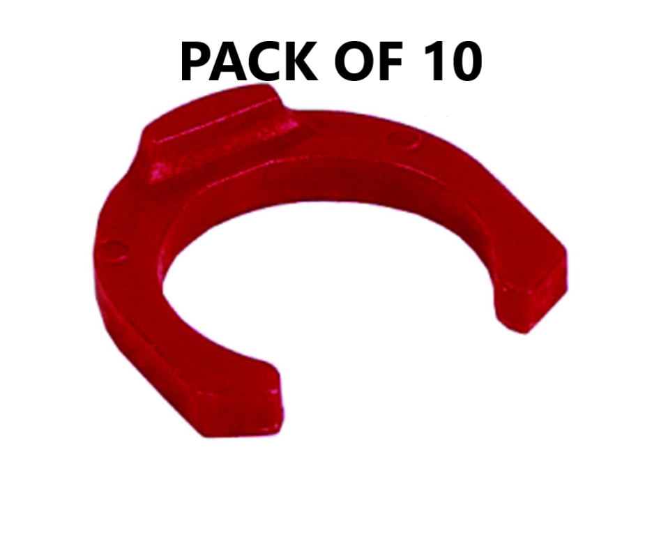 W4 12MM LOCKING CLIP RED PACK OF 10